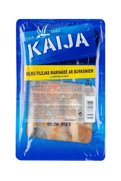 Siļķu filejas KAIJA marinētas ar burkāniem 220g