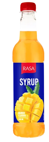 Sīrups RASA ar mango garšu, ar cukuriem un saldinātāju, PET, 0.5l (DEP)