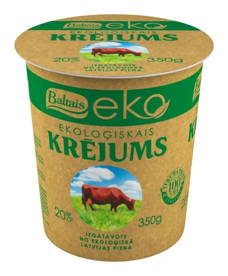 Skābais krējums Baltais EKO 20% 350g