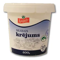 Skābais krējums 20% 600g
