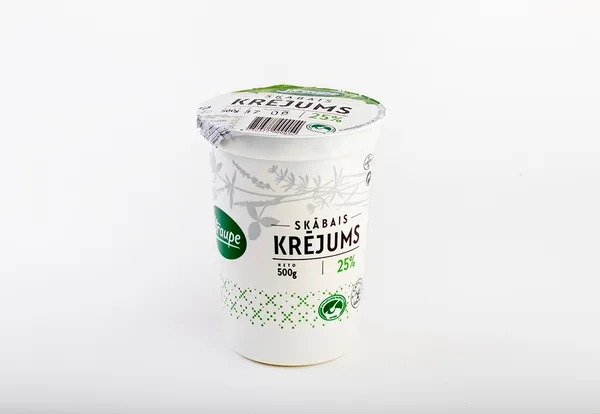 Skābais krējums STRAUPE, 25%, 500g NPKS
