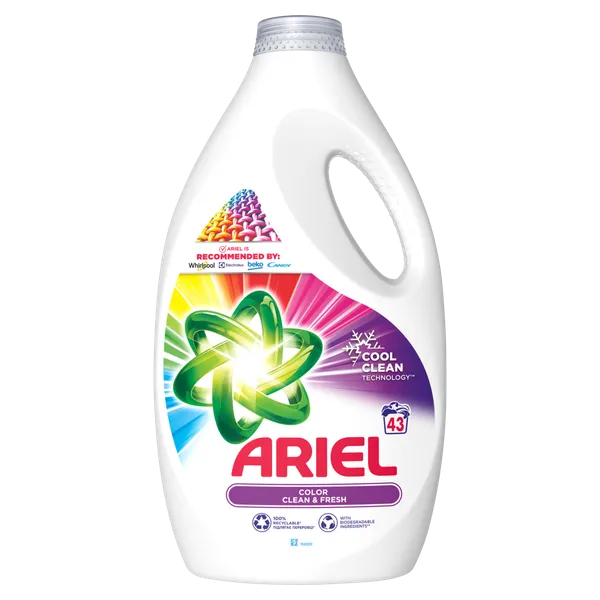 Šķidrais veļas mazgāšanas līdzeklis ARIEL Color, 43 mazgāšanas reizēm, 2.15L