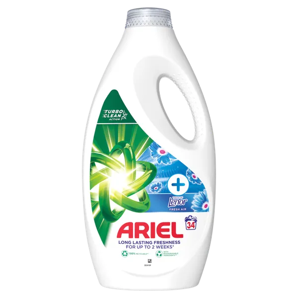Šķidrais veļas mazgāšanas līdzeklis ARIEL Fresh Air, 34 mazgāšanas reizēm, 1.7L