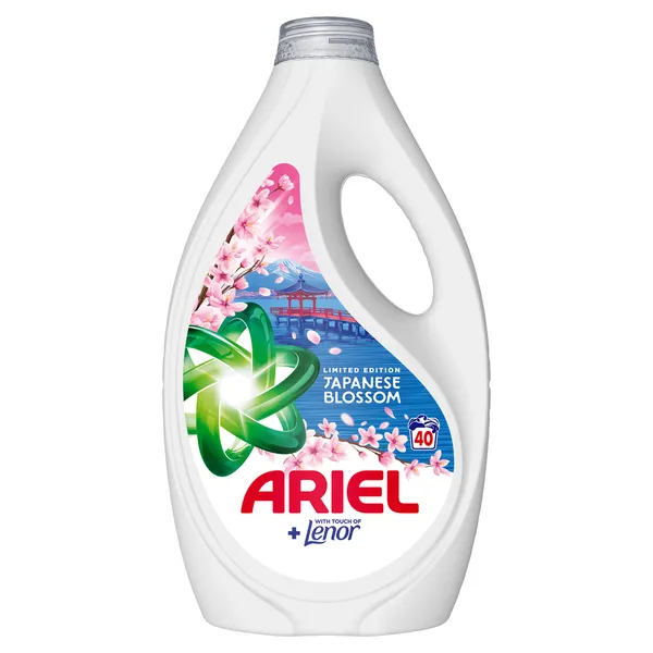 Šķidrais veļas mazgāšanas līdzeklis ARIEL Japanese Blossom, 40 mazgāšanas reizēm, 1.8 l
