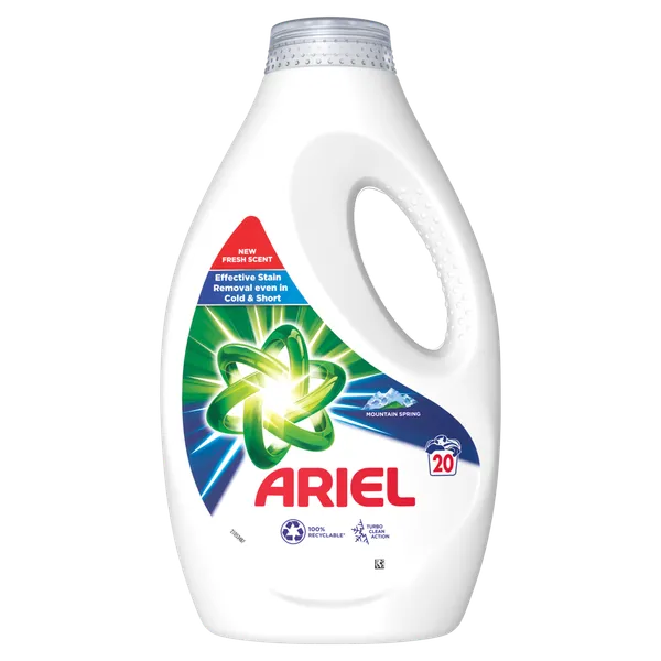 Šķidrais veļas mazgāšanas līdzeklis ARIEL Mountain Spring, 20 mazgāšanas reizēm, 1l