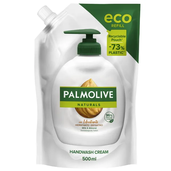 Šķidrās roku ziepes PALMOLIVE Naturals Almond, Doypack, 500ml