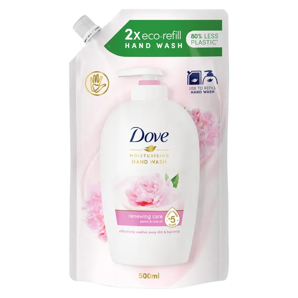 Šķidrās ziepes DOVE Glowing Ritual, refill, 500ml