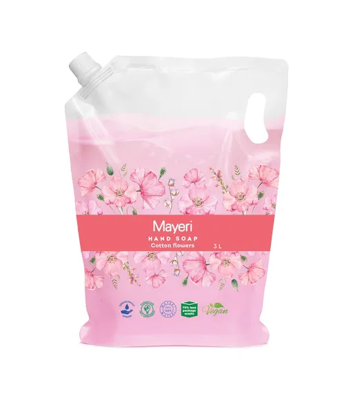 Šķidrās ziepes MAYERI Cotton Flowers, Refill, 3l