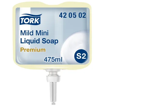 Šķidrās ziepes TORK Mild Mini S2  475ml (475 reizēm), 420502