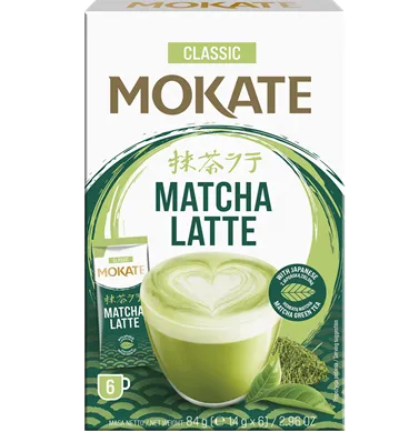 Šķistošais dzēriens MOKATE Latte Matcha Classic 14gx6gb
