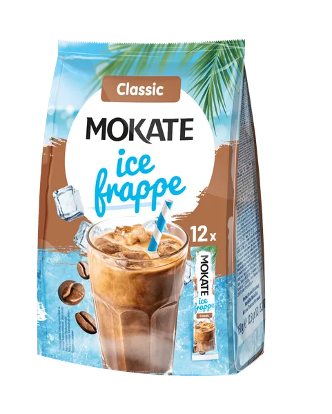 Šķīstošais kafijas dzēriens MOKATE ledus Frappe klasiskā 12,5gx12