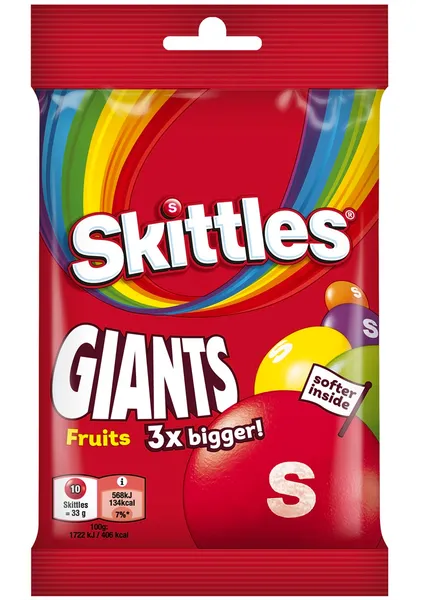 Konfektes SKITTLES Giants Fruits 116g