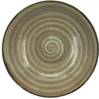 Šķīvis ALUMINA CIRCLE SAND, dziļš, porcelāns, 650ml, D22cm, H4,5cm, 1gab
