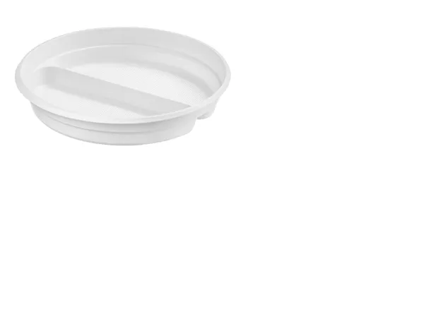 Šķīvis apaļš, PP, 2-daļīgs, pārstrādājams, 22cm, 0.114kg, 100gab