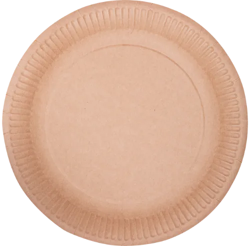 Šķīvis papīra ABCPAK, kraft, brūna, 15cm, 0.4kg, 100gab