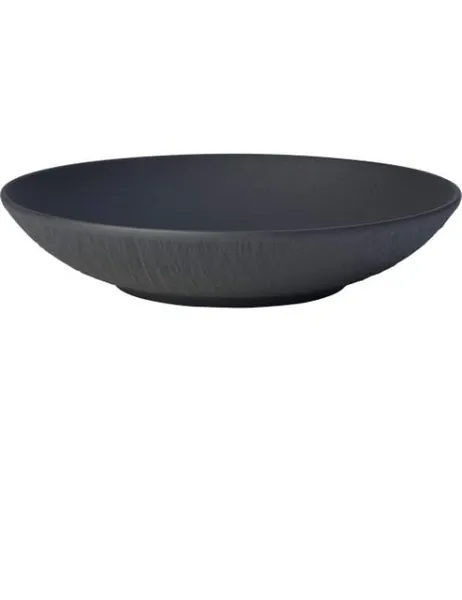Šķīvis ROCK melns, dziļš, porcelāns, 1,5 l, D 24 cm, H 5 cm, gab
