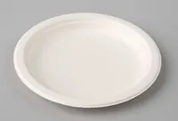 Šķīvji BIO D18cm apaļi, cukurniedru, balti, 50 gab.