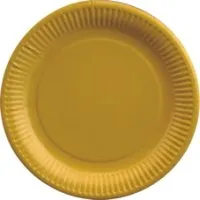 Šķīvji v/l. papīra, UNICOLOR, dzelteni,D23 cm, 0.564kg, 50gab