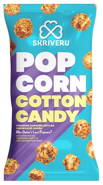 SKRĪVERU Popkorns karamelizēts ar cukurvates garšu, 120g