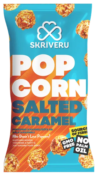 SKRĪVERU Popkorns karamelizēts ar sāļo karameli, 80g