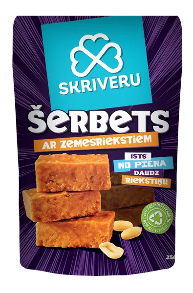 SKRĪVERU Šerbets ar zemesriekstiem 250g