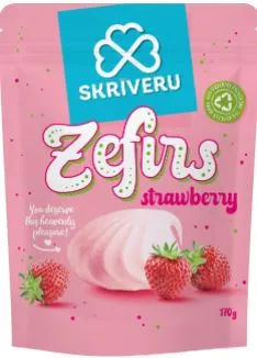 Zefīrs Skrīveru ar zemeņu garšu 170g