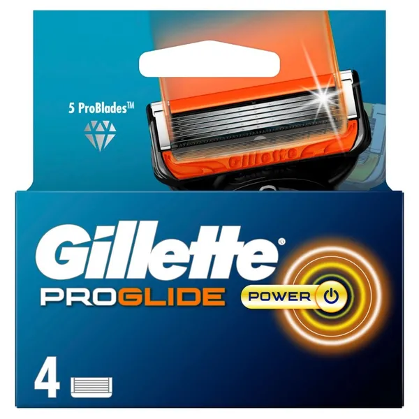 Skušanās kasetes GILLETTE FUSION Proglide Power, 4gab.