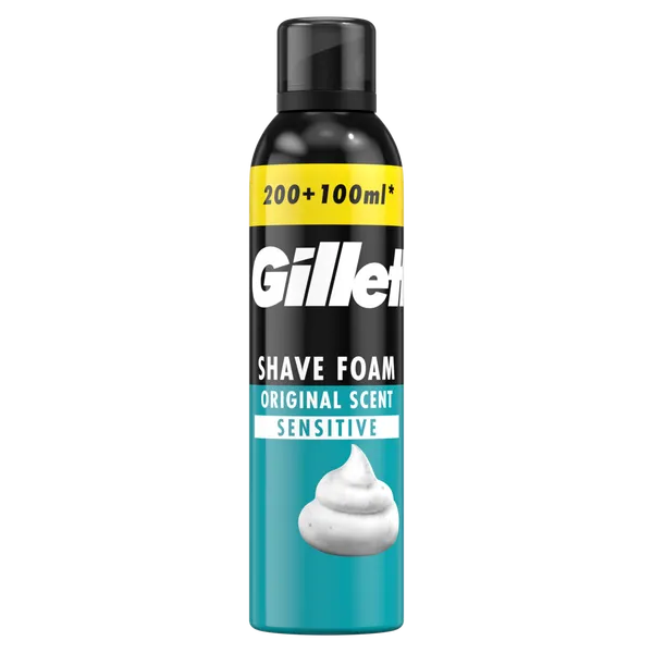 Skūšanās putas Gillette Sensitive 200+100ml