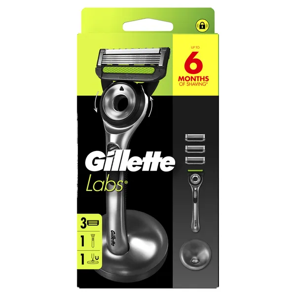 Skuveklis GILLETTE LABS, 3 kasetes + turētājs