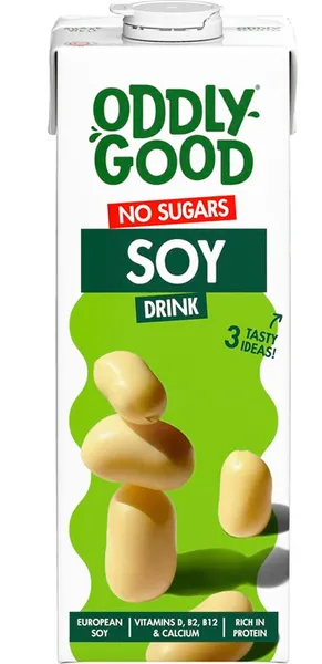 Sojas dzēriens ODDLYGOOD UHT, bez cukura, 1l