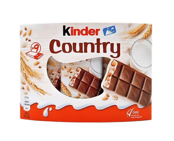 Šokolādes tāfelīte KINDER Country, 211.5g