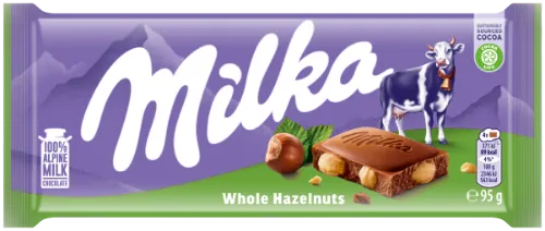 Šokolāde Milka ar veseliem riekstiem 95g