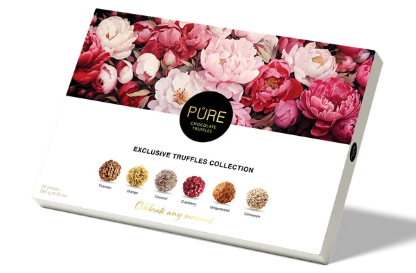 Šokolādes trifeļu kolekcija 32 265g, PURE CHOCOLATE