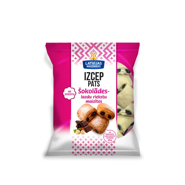 Šokolādes lazdu riekstu maizītes Izcep Pats LATVIJAS MAIZNIEKS 240g