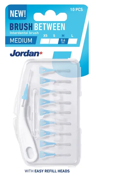 Starpzobu birstītes JORDAN, M, 0.6mm, 10gab