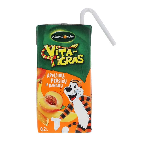 Dzēriens Vita Tigra apelsīnu persiku banānu 0.2l