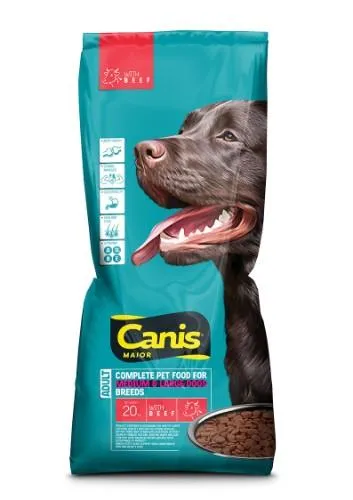 Suņu barība CANIS Major ar liellopu garšu, 20kg