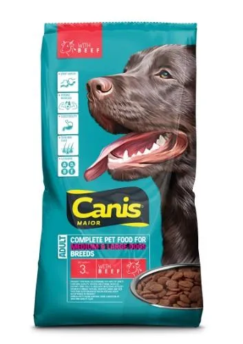 Suņu barība CANIS Major ar liellopu garšu, 3kg