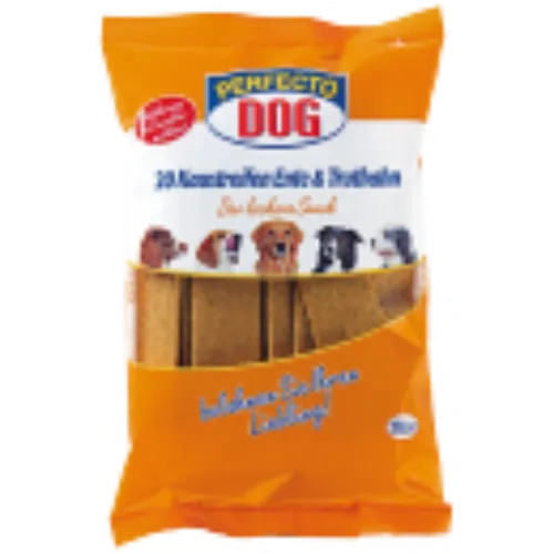 Suņu gardums PERFECTO Strīpiņas pīle, tītars, 20gab, 200g