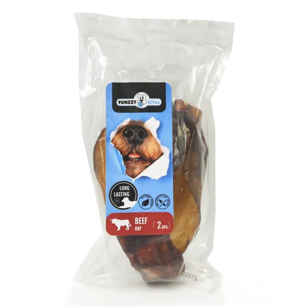 Suņu gardums YUMZZY BITES, žāvētas liellopa ausis, 2 gab., 100g