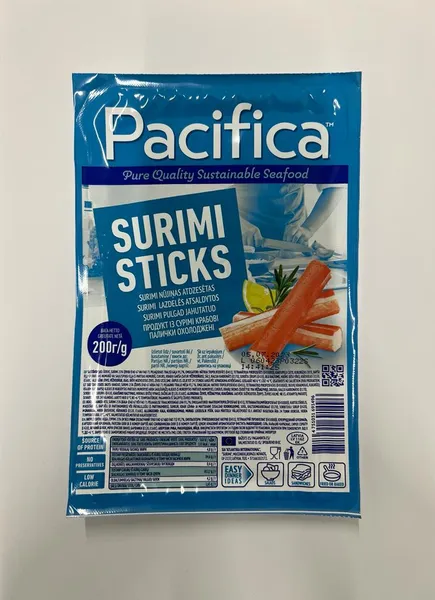 Surimi nūjiņas PACIFICA, atdzesētas, (surimi 25%), 200 g