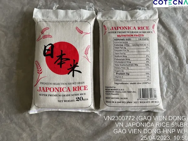 Sušī rīsi JAPONICA, 20kg