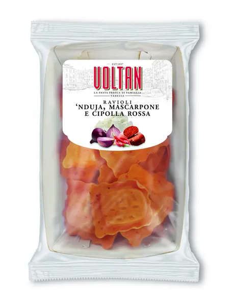 Svaigs Ravioli VOLTAN ar Nduja desu, Mascarpone un sarkano sīpolu, 250g