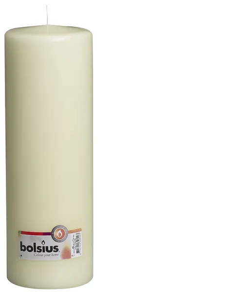 Svece - cilindrs BOLSIUS krēmkrāsa, D 9,8 cm, H 30 cm, 175st.