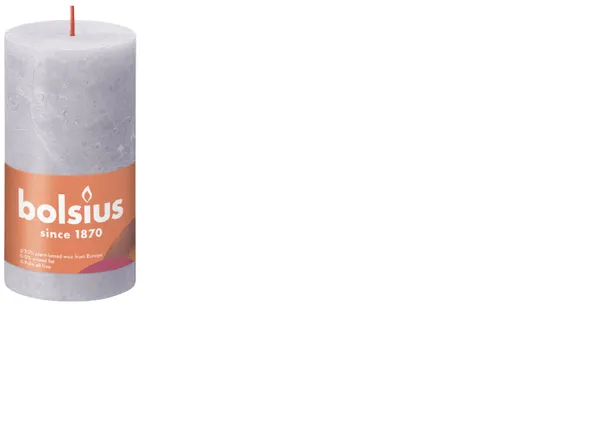 Svece - cilindrs BOLSIUS Shine, lavandas, D 6,8 cm, H 13 cm, 60 h