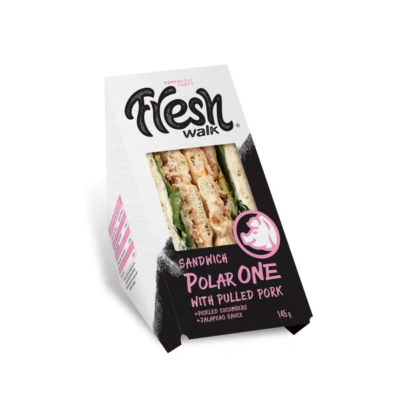 *Sviestmaize POLAR ONE ar plucinātu cūkgaļu un marinētiem gurķiem, 145g