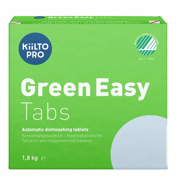 Tabletes trauku mazgājamai mašīnai KIILTO Pro Green Easy Tabs, 1.8kg, 100gab