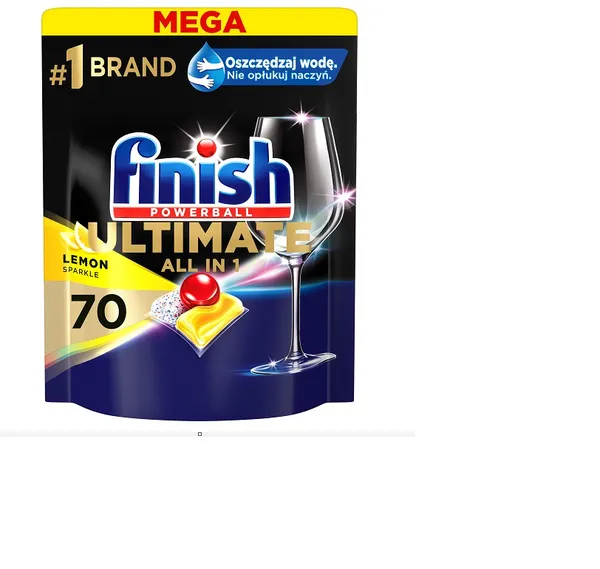 Tabletes trauku mazgāšanas automātiem FINISH Ultimate Lemon, 70gab
