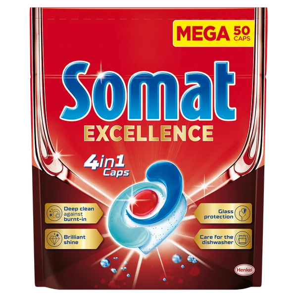 Tabletes trauku mazgāšanas automātiem SOMAT Excellence 4in1, 50gab