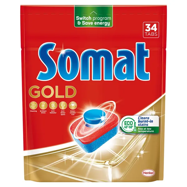 Tabletes trauku mazgāšanas automātiem SOMAT Gold, 34gab